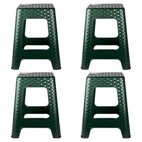 홈이오스 플라스틱 대나무 야외 간이의자 대 28 x 28 x 45.2 cm, 그린, 4개