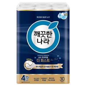 깨끗한나라 순수 프리미엄 더 퍼스트 4겹, 25m, 30롤, 1세트