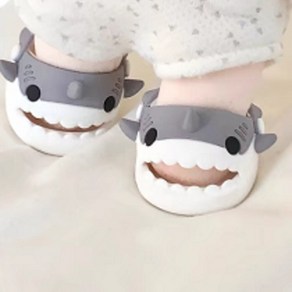 모카돌 20cm 솜인형 아기상어 슬리퍼, 그레이, 1개