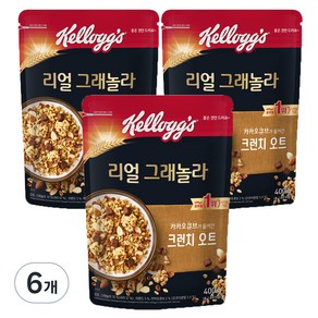 리얼 그래놀라 크런치오트, 6개, 400g