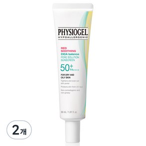 피지오겔 시카밸런스 포어솔루션 썬스크린 SPA 50+ PA++++, 30ml, 2개