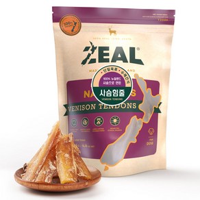 질 ZEAL 뉴질랜드산 강아지 수제간식 오래먹는간식, 사슴힘줄, 125g, 1개