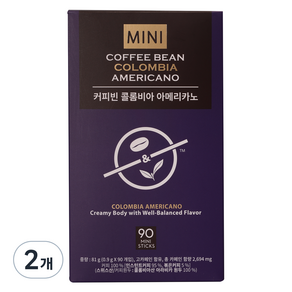 커피빈 콜롬비아 아메리카노 미니 스틱커피, 0.9g, 90개입, 2개