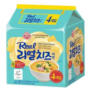 오뚜기 리얼치즈라면 135g, 4개