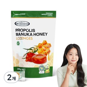 마더네스트 프로폴리스 마누카 허니 로젠지스 캔디, 300g, 2개