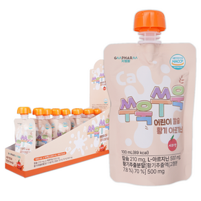 지엠팜 쑤욱쑤욱 어린이 칼슘 황기 아르기닌, 100ml, 10개, 사과맛