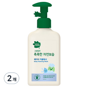 그린핑거 촉촉한 자연보습 베이비 거품워시, 320ml, 2개