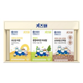 키즈텐 연세생활건강 어린이 유산균 2g x 30p + 종합 비타민 2.5g x 30p + 어린이 단백질 3g x 30p 선물 세트, 225g, 1세트