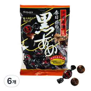 카수가이 구로 아메 흑설탕 사탕, 129g, 6개