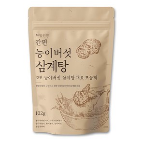 한방선생 능이버섯 간편 삼계탕 재료 모둠팩, 102g, 1개