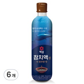 백설 참치액 진 더 풍부한맛, 900g, 6개