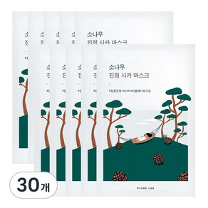 라운드랩 소나무 진정 시카 마스크, 1개입, 30개