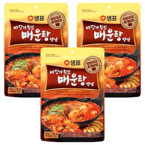 샘표 바닷가횟집 매운탕 찌개양념, 140g, 3개