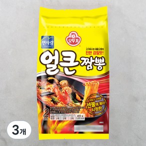 오뚜기 면사랑 얼큰 짬뽕 2인분, 400g, 3개