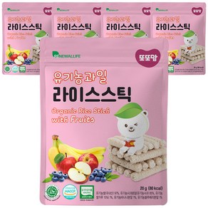 또또맘 유기농 과일 라이스스틱 20g, 5개