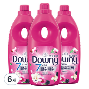 다우니 7일 지속 탈취파워 목련과 베리 초고농축 섬유유연제 본품, 1.05L, 6개