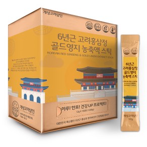 개성고려삼인 6년근 고려홍삼정 골드영지 농축액 스틱 12g x 100p, 1.2kg, 1개