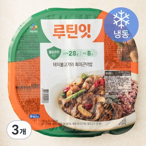 CJ제일제당 루틴잇 돼지불고기와 흑미곤약밥 (냉동), 400g, 3개