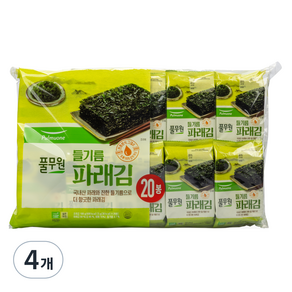 풀무원 들기름 파래김, 100g, 4개