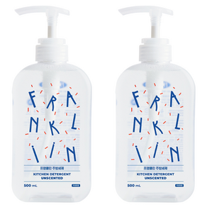 FRANKLIIN 주방세제 앤 젖병세제, 500ml, 2개
