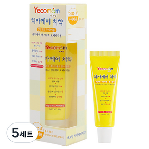 예꼬맘 치카케어 3단계 주니어용 고불소 치약 60g + 미니 치약 15g, 5세트
