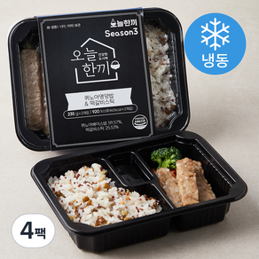 오늘한끼 퀴노아영양밥 & 떡갈비스틱 (냉동), 235g, 4팩