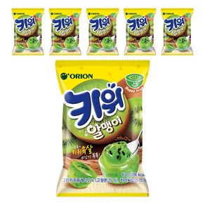 오리온 키위 알맹이 츄잉젤리, 67g, 6개