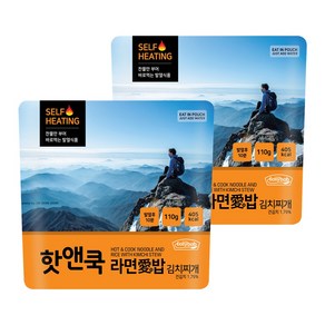 이지밥 핫앤쿡 라면애밥 김치찌개, 110g, 2개