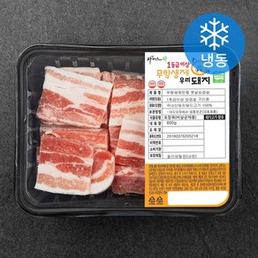 파머스팩 한돈 무항생제 1등급이상 옛날 삼겹살 구이용 (냉동), 600g, 1개