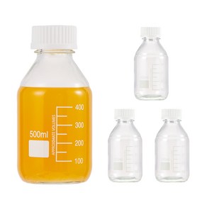 코멧 홈 눈금유리 공병 + 뚜껑 세트, 500ml, 4세트