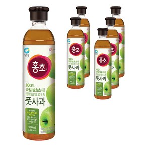 대상 청정원 홍초 풋사과, 900ml, 6개