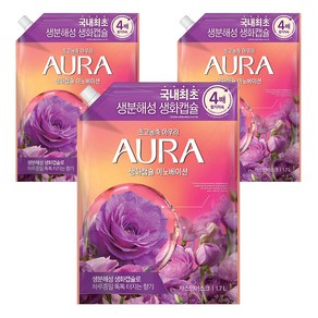 AURA 생화캡슐 이노베이션 초고농축 섬유유연제 자스민머스크 리필