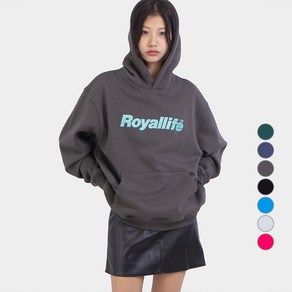 Royallife 남녀공용 오리지널 자수 로고 기모 면 후드티 RLPH3001