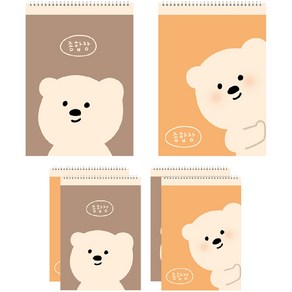 아트모아 곰 종합장 50p, 6개, 랜덤발송