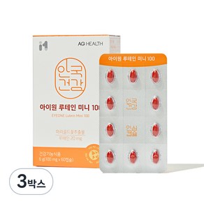 안국건강 New 루테인 미니 100, 3박스, 6g