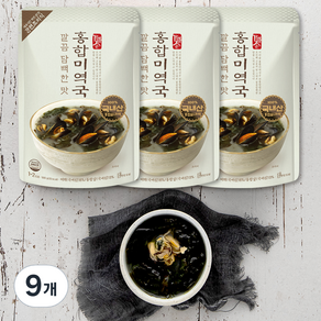 가마솥 깔끔담백한 맛 홍합미역국 냉장, 500g, 9개
