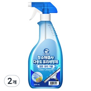 청소해결사 다용도 유리세정제, 600ml, 2개