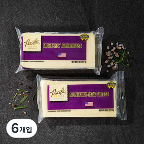 퍼시픽 몬트레이 잭 치즈, 227g, 6개입