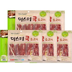 도그펜시아 미스터쿡 슬라이스 간식, 소고기 x 5개입, 300g, 5개