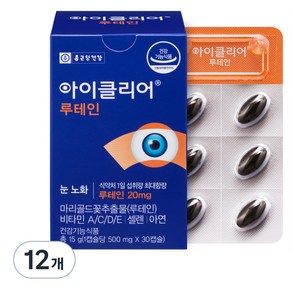 아이클리어 루테인 15g, 30정, 12개