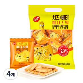 고소한 치즈 앤 버터 미니스틱, 700g, 4개