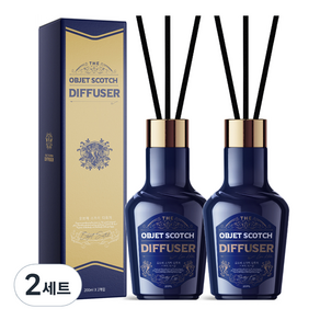 살림백서 오브제 스카치 디퓨저 x 2p + 리드스틱 10p 선물세트, 스모키키스, 200ml, 2세트