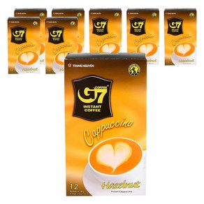 G7 카푸치노 헤이즐넛 커피믹스 수출용, 18g, 12개입, 8개