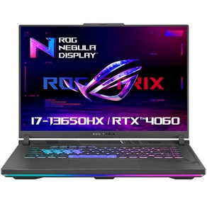 에이수스 2023 ROG 스트릭스 G16 코어i7 인텔 13세대 지포스 RTX 4060, Eclipse Gay, 2560GB, 16GB, Fee DOS, G614JV-N4038