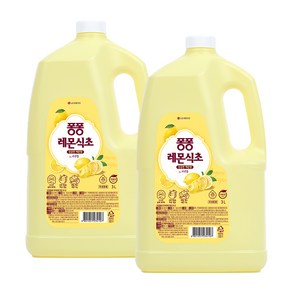 퐁퐁 주방세제 레몬식초 용기, 3L, 2개