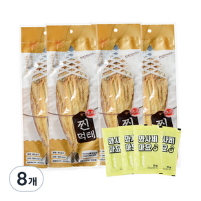 해맑은푸드 빠삭 찐먹태, 55g, 8개