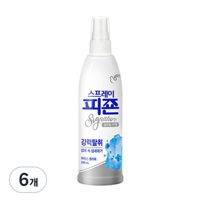 피죤 스프레이 섬유탈취제 강력탈취 시그니처 아이스플라워 본품, 6개, 200ml