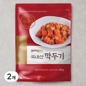 곰곰 국내산 깍두기 (냉장), 500g, 2개