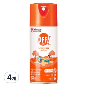 OFF 에어로졸 모기기피 스프레이, 150ml, 4개