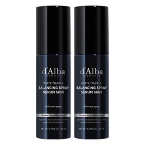 [비건뷰티] 달바 화이트 트러플 밸런싱 스프레이 세럼 스킨, 80ml, 2개